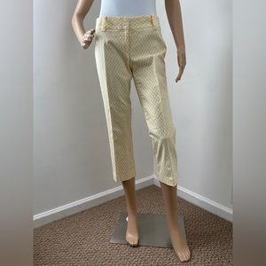 J. Crew women yellow/white pant in size 2